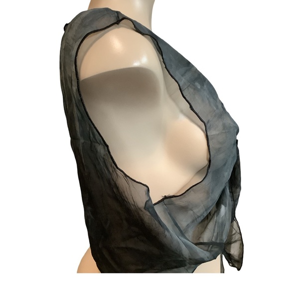 Zuliana Size XL Tye Die Front Tie Sleeveless Top. Made in USA - Picture 3 of 4